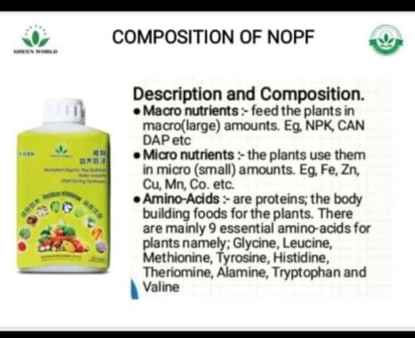 Green World Nutriplant Organic Plus Fertilizer - Image 2